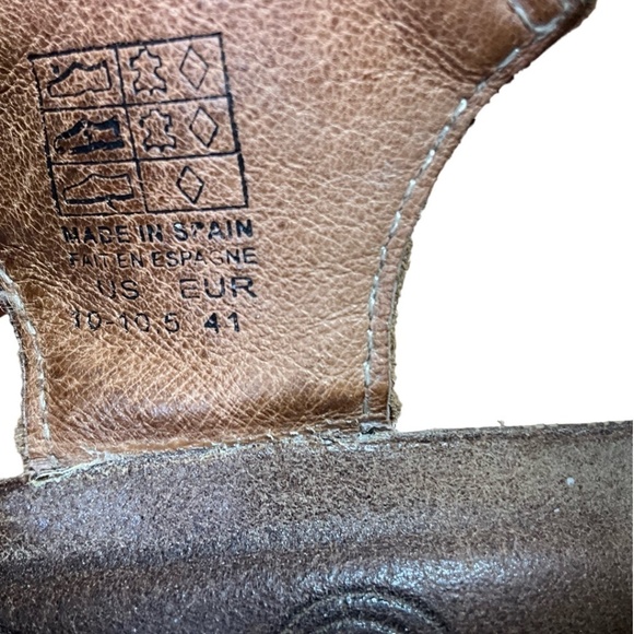 TAOS Genuine Leather Vintage Sandals Flats Criss Cross Straps MADE IN SPAIN - Picture 6 of 8